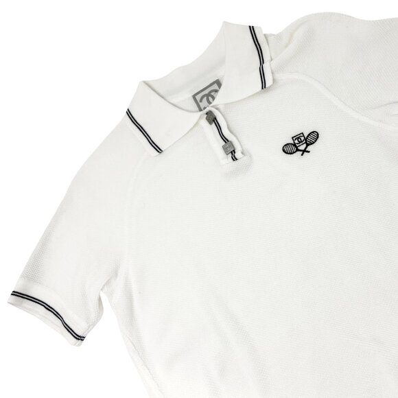 CHANEL Sport Vintage 05P CC Logo Polo T-shirt Top #38 Tennis Racket [106476] - Picture 5 of 12